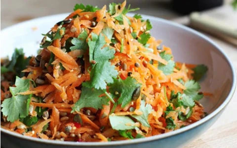 Grated Carrot Salad In foodies Extra Virgin Olive Oil